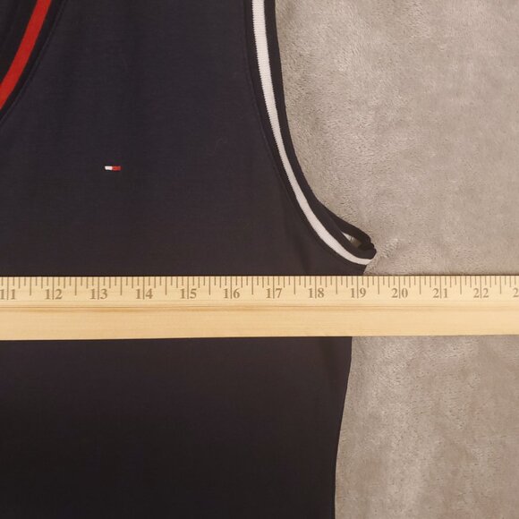 Tommy Hilfiger Navy Blue Sleeveless Dress V neck, Women's size L - Picture 6 of 9